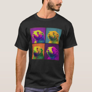 Mole Rat Pop Illustration Colorful Animal Women T-Shirt