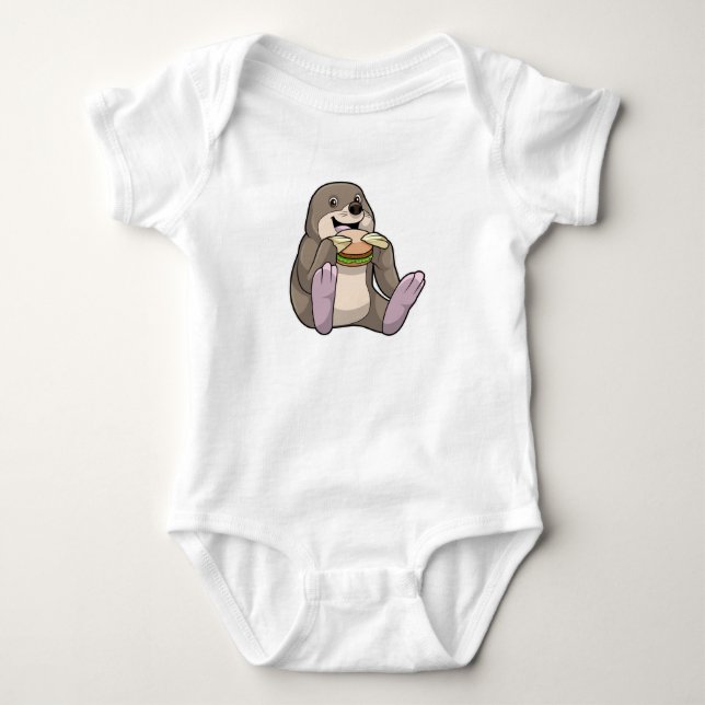 Mole Restaurant Burger Baby Bodysuit (Front)