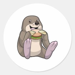 Mole Restaurant Burger Classic Round Sticker