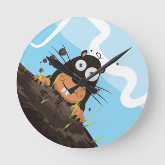 Mole Round Clock