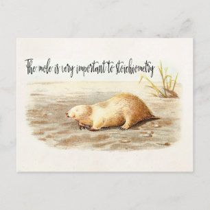 Mole Stoichiometry Chemistry Quote Science Humour Postcard