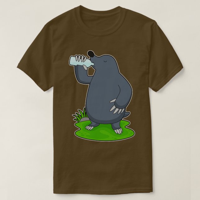 Mole Water bottle T-Shirt (Design Front)