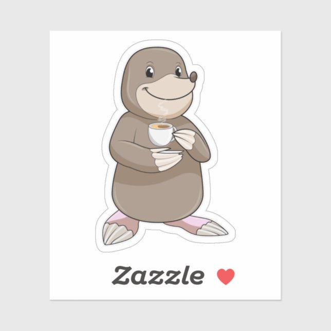 Mole with Coffee Cup (Sheet)
