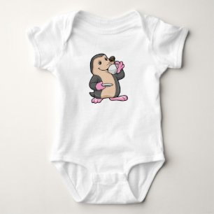 Mole with Cup of Coffee & Saucer Baby Bodysuit