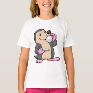 Mole with Cup of Coffee & Saucer T-Shirt