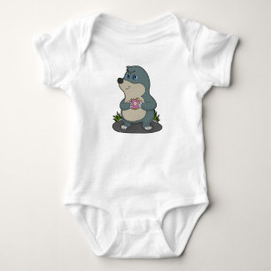Mole with Donut Baby Bodysuit