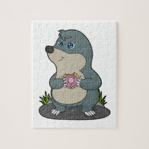 Mole with Donut Jigsaw Puzzle