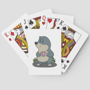 Mole with Donut Playing Cards