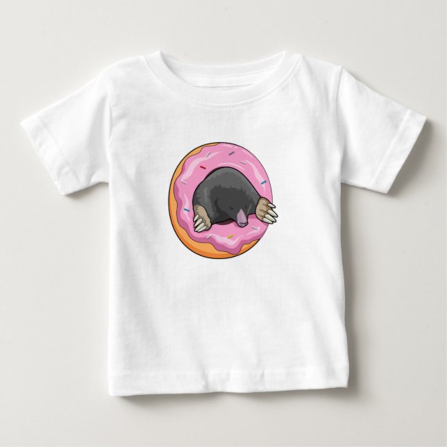 Mole with Doughnut Baby T-Shirt (Front)