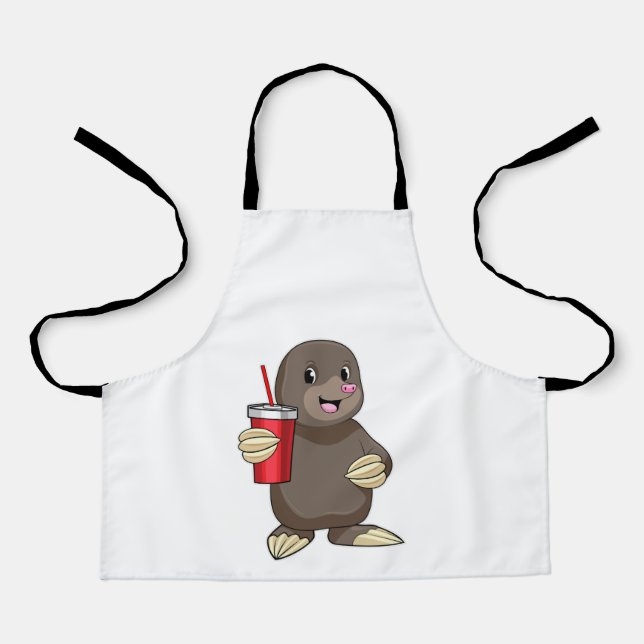 Mole with Drinking mug Apron (Front)