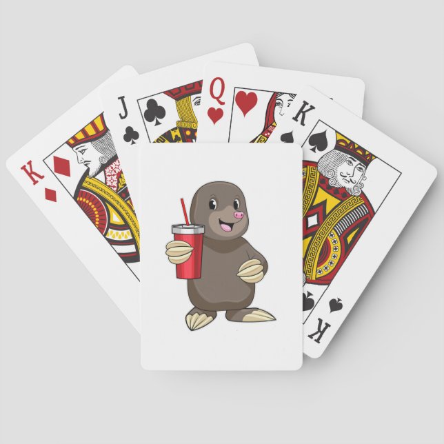 Mole with Drinking mug Playing Cards (Back)