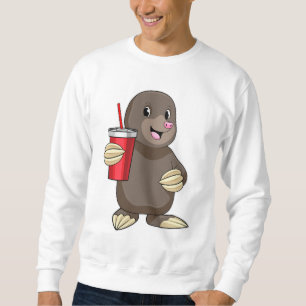 Mole with Drinking mug Sweatshirt