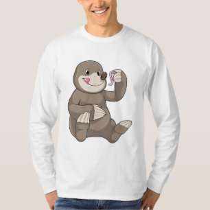 Mole with Earthworm T-Shirt
