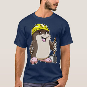 Mole with Helmet Shovel T-Shirt