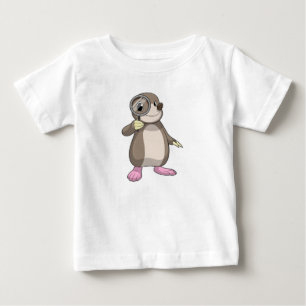 Mole with Magnifying glass Baby T-Shirt