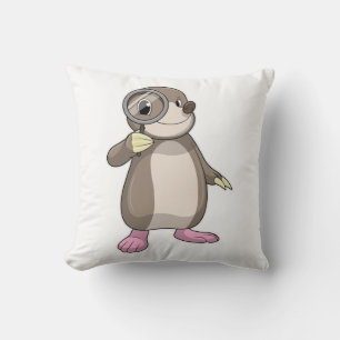 Mole with Magnifying glass Cushion