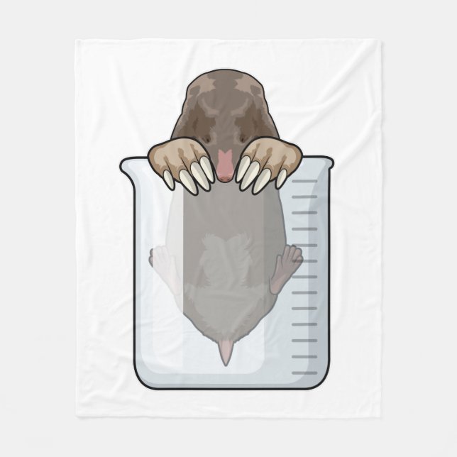 Mole with Measuring cup Fleece Blanket (Front)