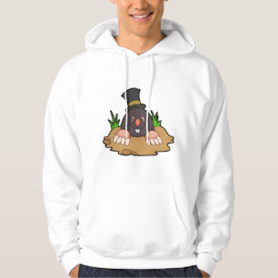 Mole with Molehill & Hat Hoodie