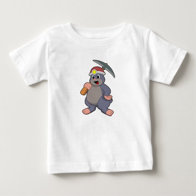 Mole with Pickaxe Baby T-Shirt (Front)