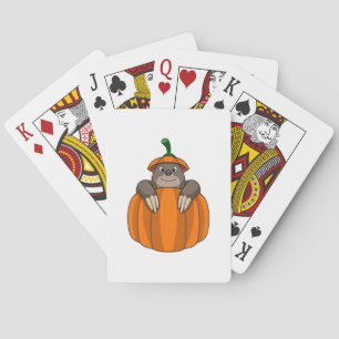 Mole with Pumpkin Playing Cards