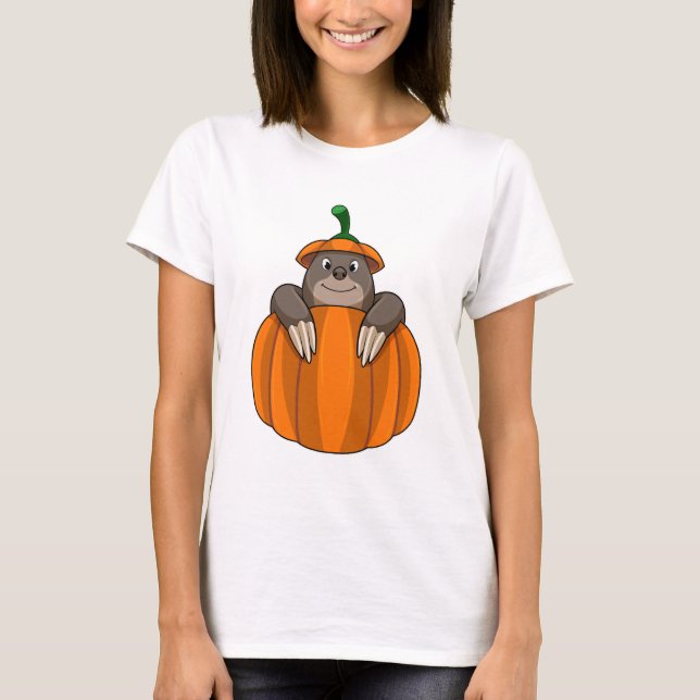 Mole with Pumpkin T-Shirt (Front)