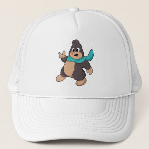 Mole with Scarf Trucker Hat