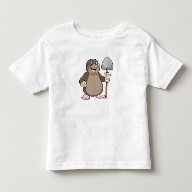 Mole with Shovel Toddler T-Shirt (Front)