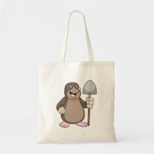 Mole with Shovel Tote Bag
