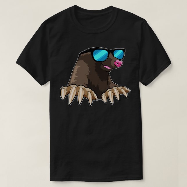 Mole with Sunglasses 1 T-Shirt (Design Front)
