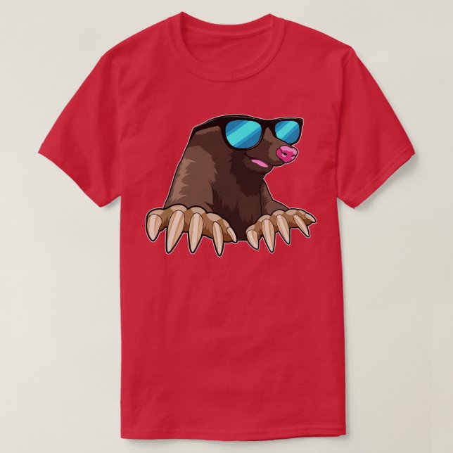 Mole with Sunglasses 2 T-Shirt (Design Front)