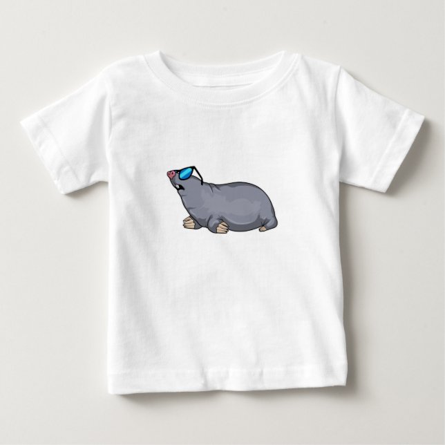 Mole with Sunglasses Baby T-Shirt (Front)