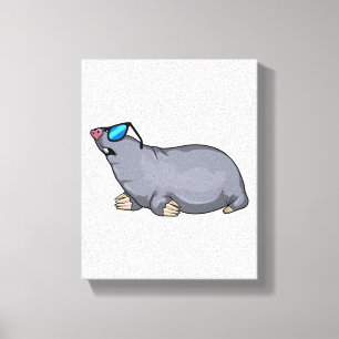Mole with Sunglasses Canvas Print