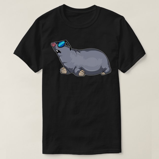 Mole with Sunglasses T-Shirt (Design Front)