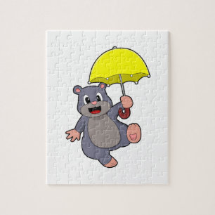 Mole with Umbrella Jigsaw Puzzle