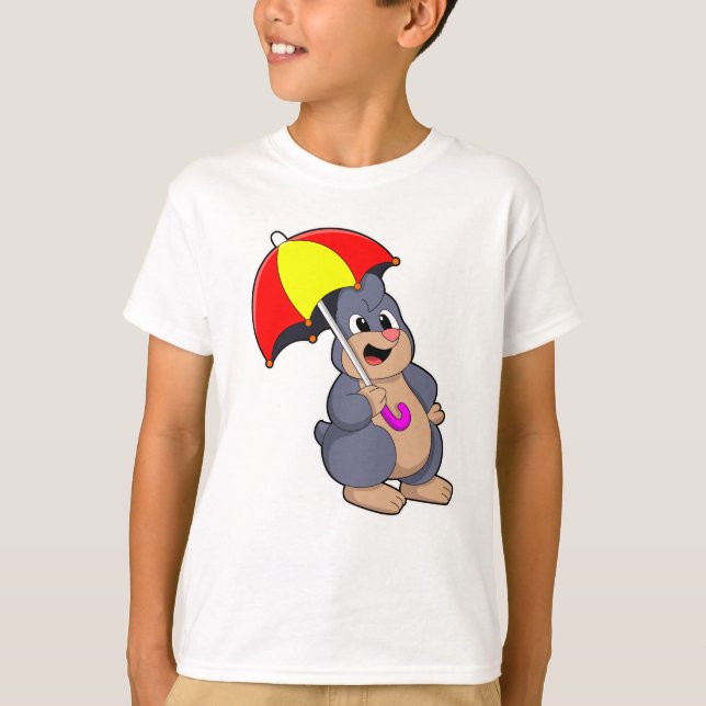 Mole with Umbrella T-Shirt (Front)