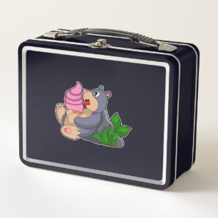 Mole with Waffle ice cream Metal Lunch Box