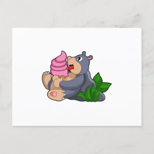 Mole with Waffle ice cream Postcard
