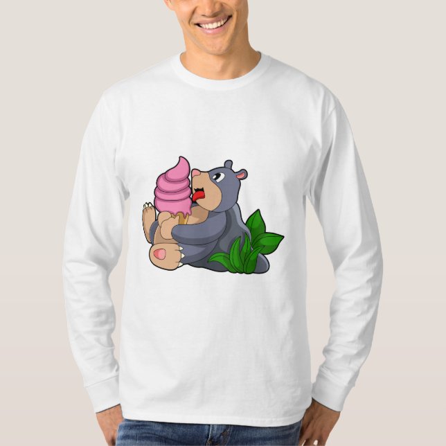 Mole with Waffle ice cream T-Shirt (Front)