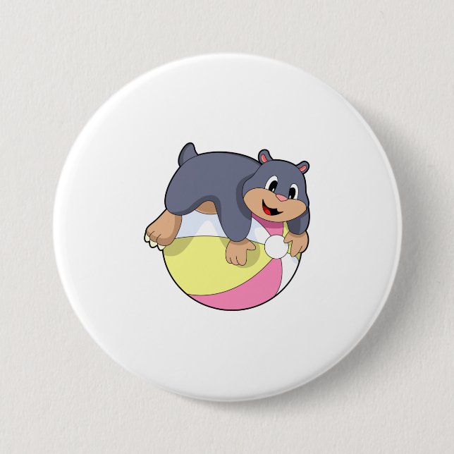 Mole with Water polo.PNG 7.5 Cm Round Badge (Front)