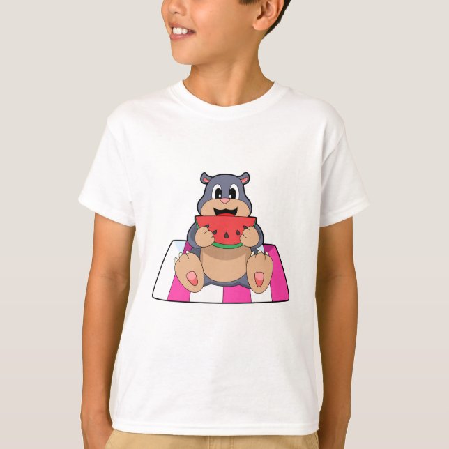 Mole with Watermelon.PNG T-Shirt (Front)
