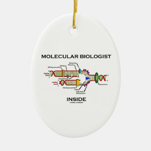 Molecular Biologist Inside (DNA Replication) Ceramic Tree Decoration