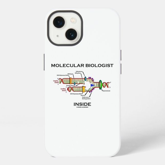 Molecular Biologist Inside DNA Replication  iPhone Case (Back)