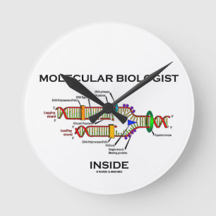 Molecular Biologist Inside (DNA Replication) Round Clock