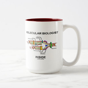 Molecular Biologist Inside (DNA Replication) Two-Tone Coffee Mug