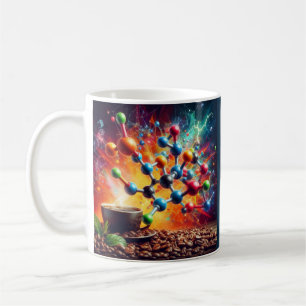 Molecular Caffeine Structure - Science Art Coffee Mug