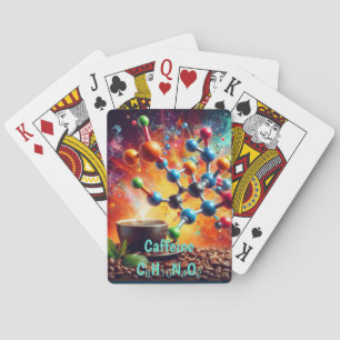 Molecular Caffeine Structure - Science Art Coffee Playing Cards