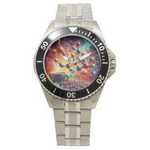 Molecular Caffeine Structure - Science Art Coffee Watch