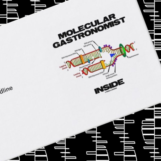 Molecular Gastronomist Inside (DNA Replication) Business Card (Business card for any food scientist featuring DNA replication & "Molecular Gastronomist Inside")