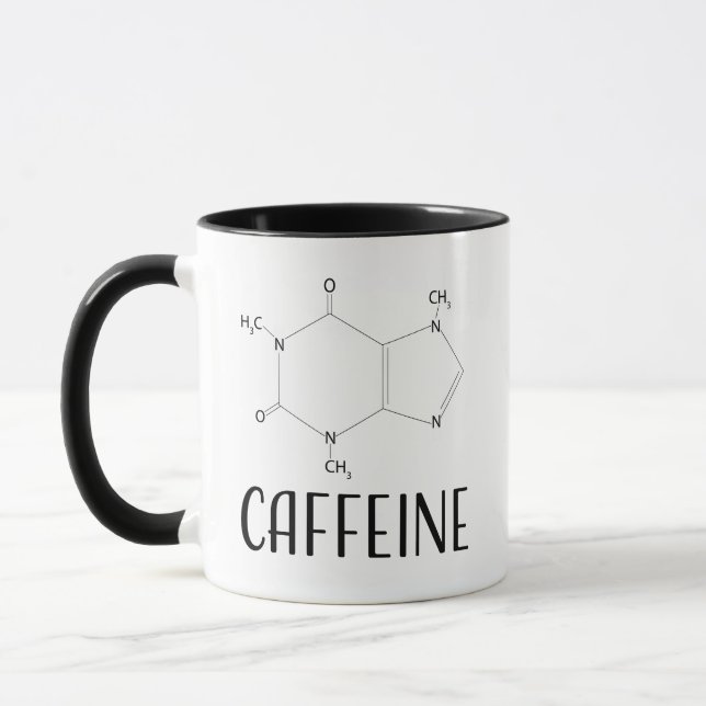 Molecular Structure of Caffeine Mug (Left)
