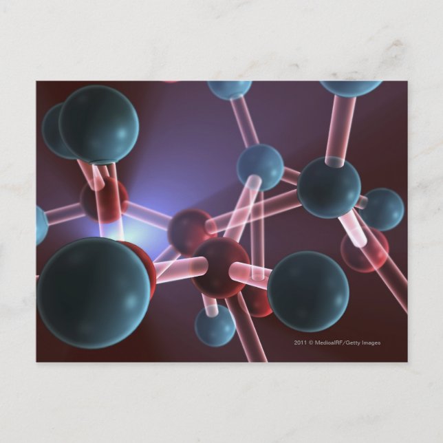 Molecular structure of caffeine postcard (Front)